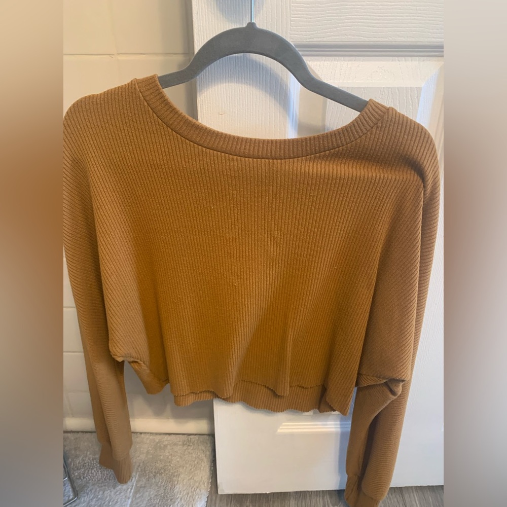 Tillys Orange Cropped Sweater